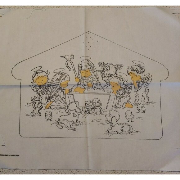 Columbia Minerva Crewel Kit Nativity Needlework 12x16 Christmas Morehead Vintage - Picture 2 of 12